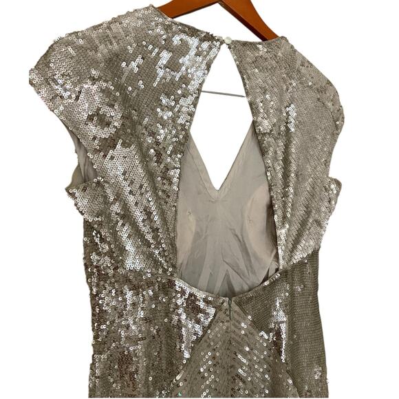 Escada Deienna Sequin Cocktail Dress US 6 100% Silk Open Back Formal Glam Party - Picture 6 of 16